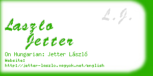 laszlo jetter business card